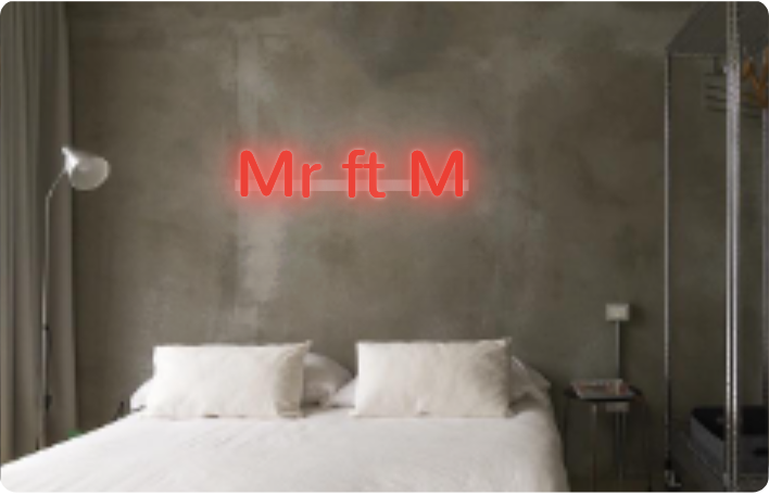 Custom text: Mr ft M